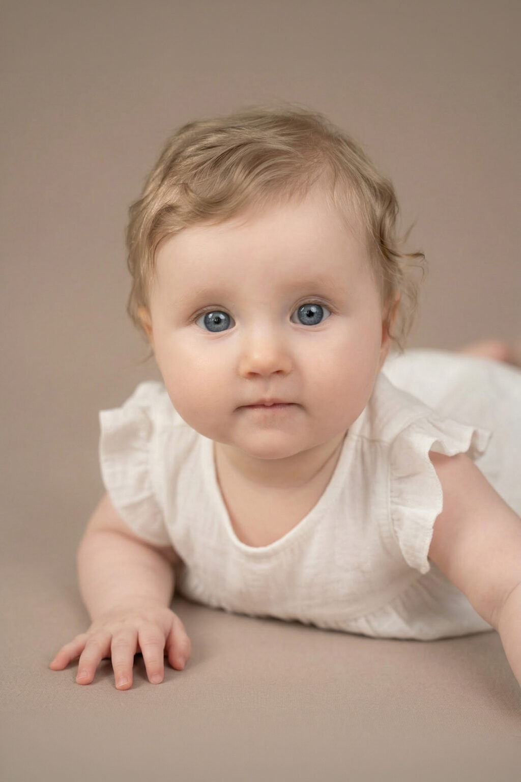 Baby liegt auf dem Bauch