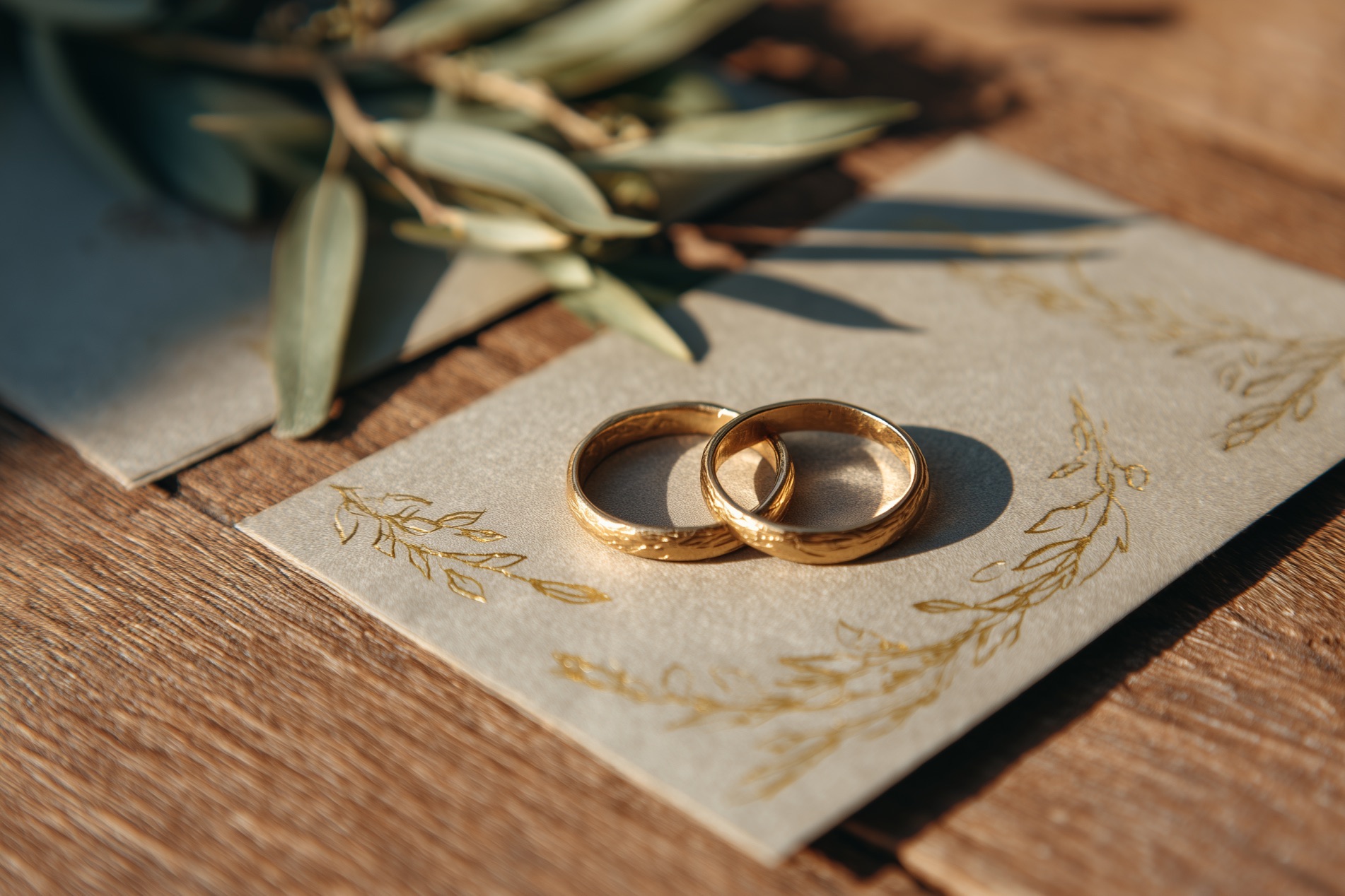 Hochzeitsringe Flatlay